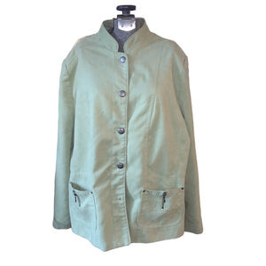 Women's TanJay Light Green Utility Jacket Size 18